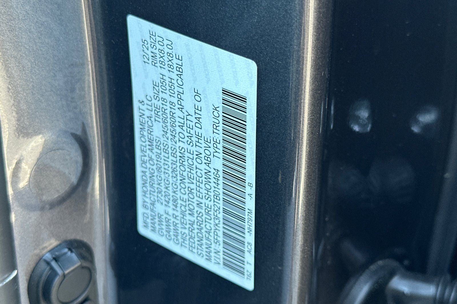 2026 Honda Ridgeline RTL