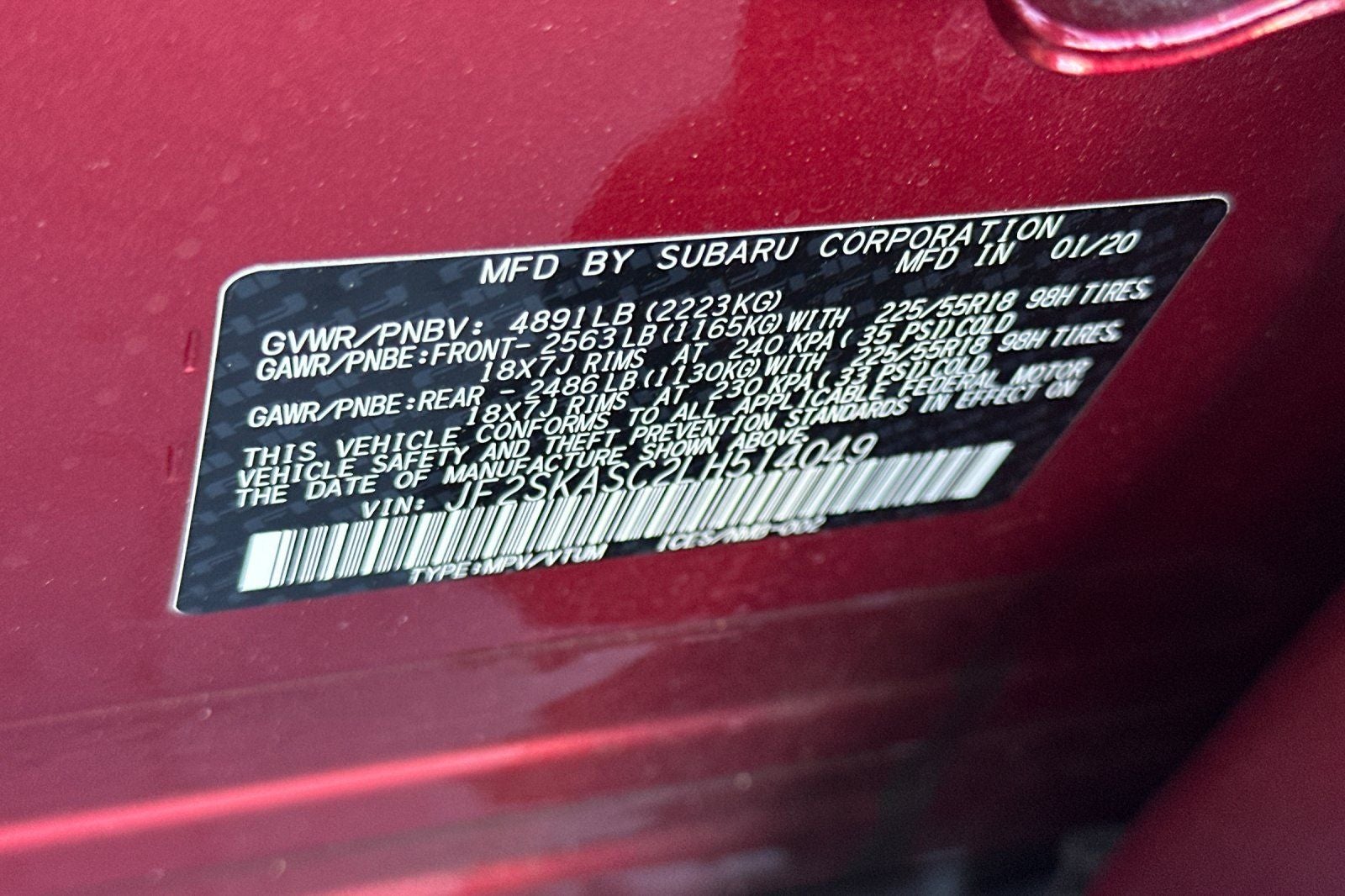 2020 Subaru Forester Limited