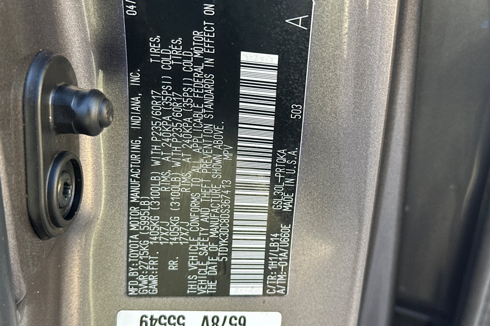 2013 Toyota Sienna XLE 8 Passenger