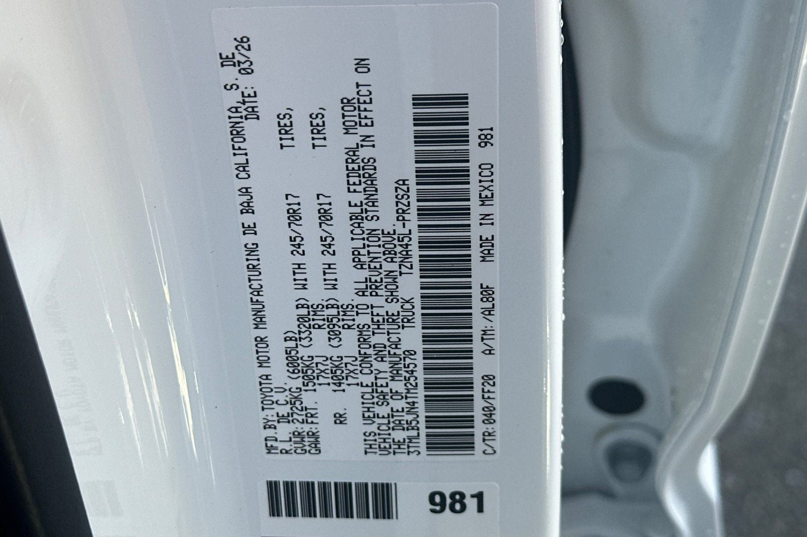 2026 Toyota Tacoma SR5