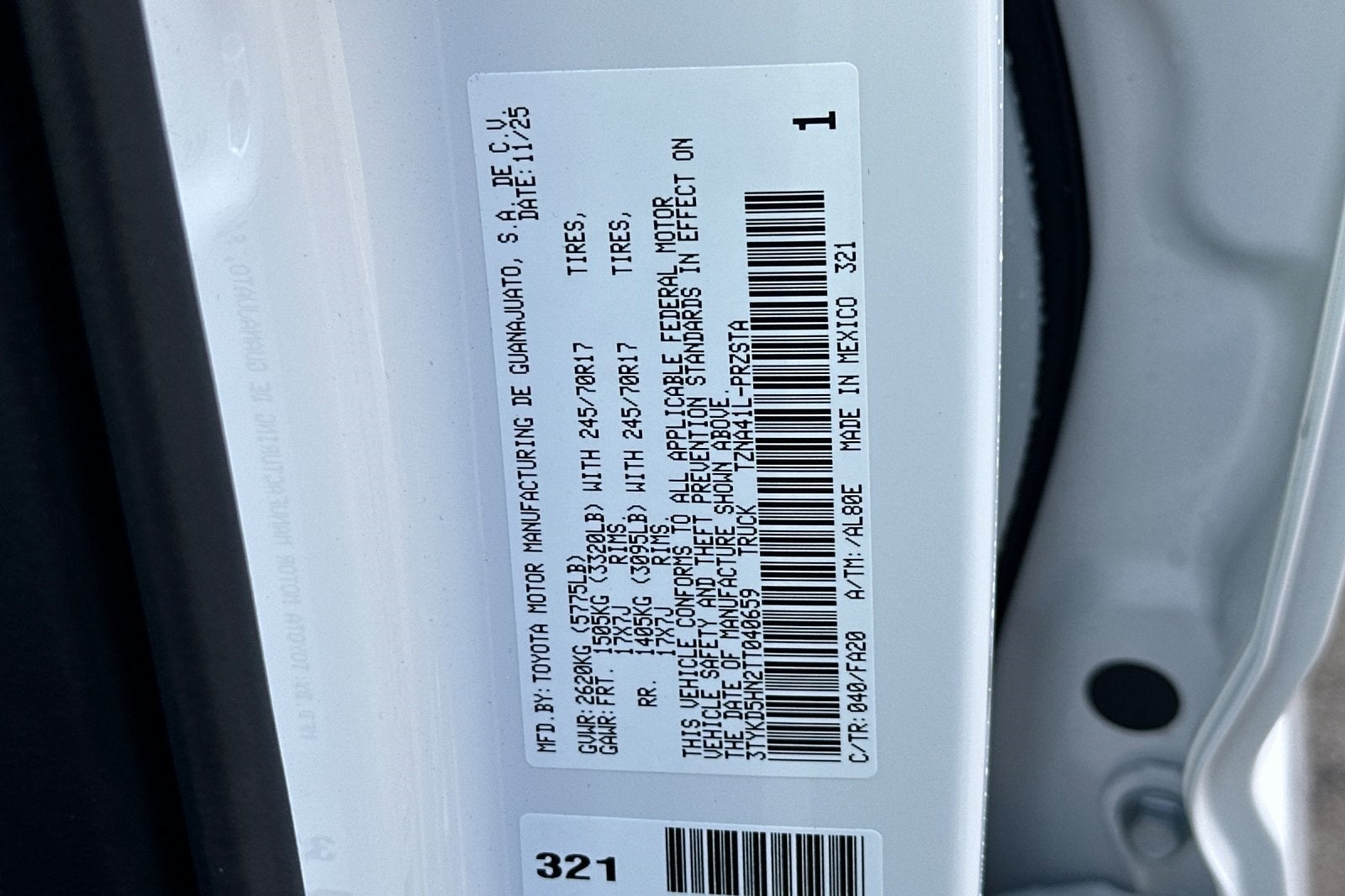 2026 Toyota Tacoma SR