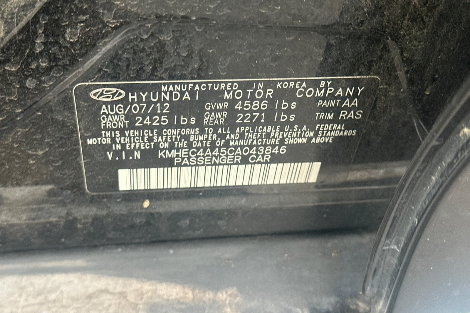 2012 Hyundai Sonata Hybrid Base