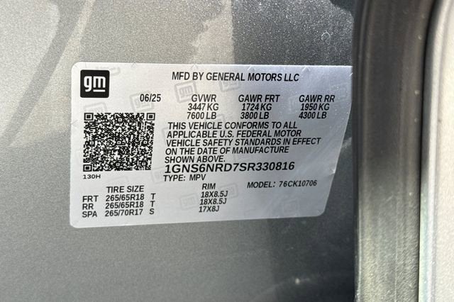 2025 Chevrolet Tahoe 4WD LT
