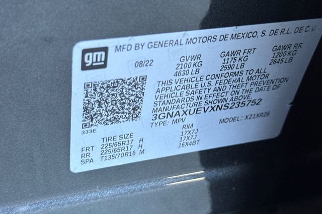 2022 Chevrolet Equinox AWD 4dr LT w/1LT