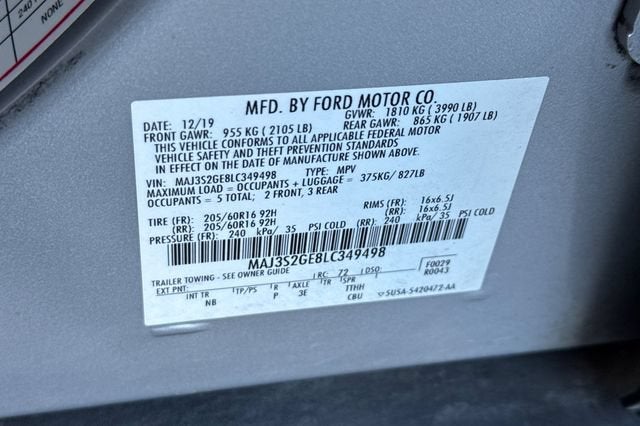 2020 Ford EcoSport SE FWD