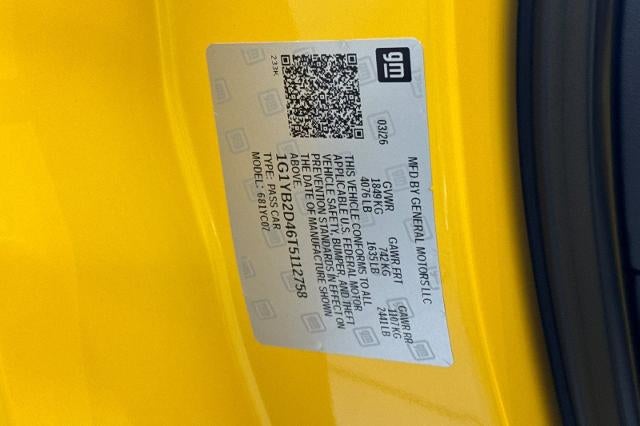 2026 Chevrolet Corvette Stingray 2LT