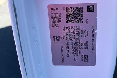 2022 Chevrolet Express Cargo 2500 Base