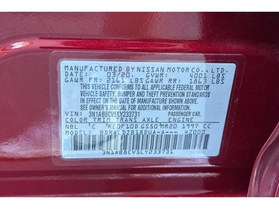 2020 Nissan Sentra SV