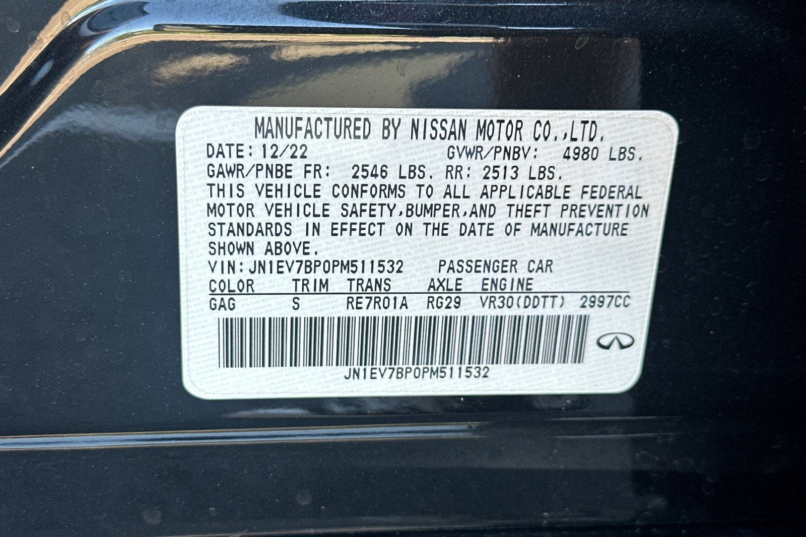 2023 INFINITI Q50 LUXE RWD