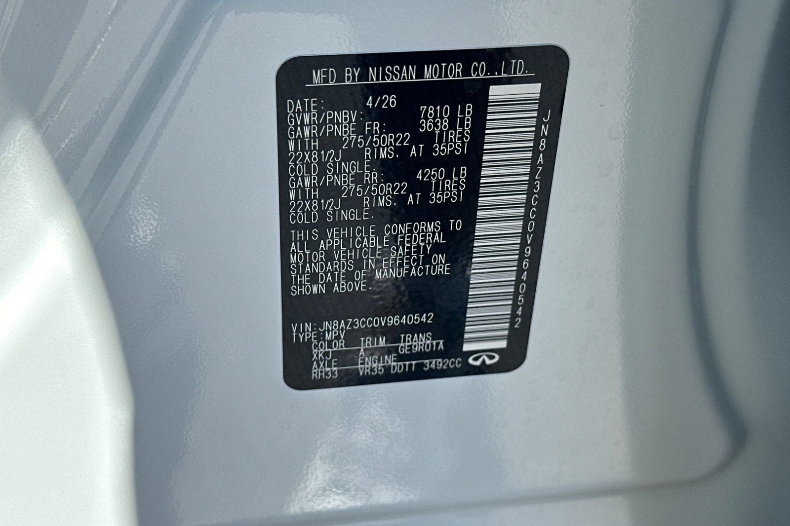 2027 INFINITI QX80 Autograph 4WD