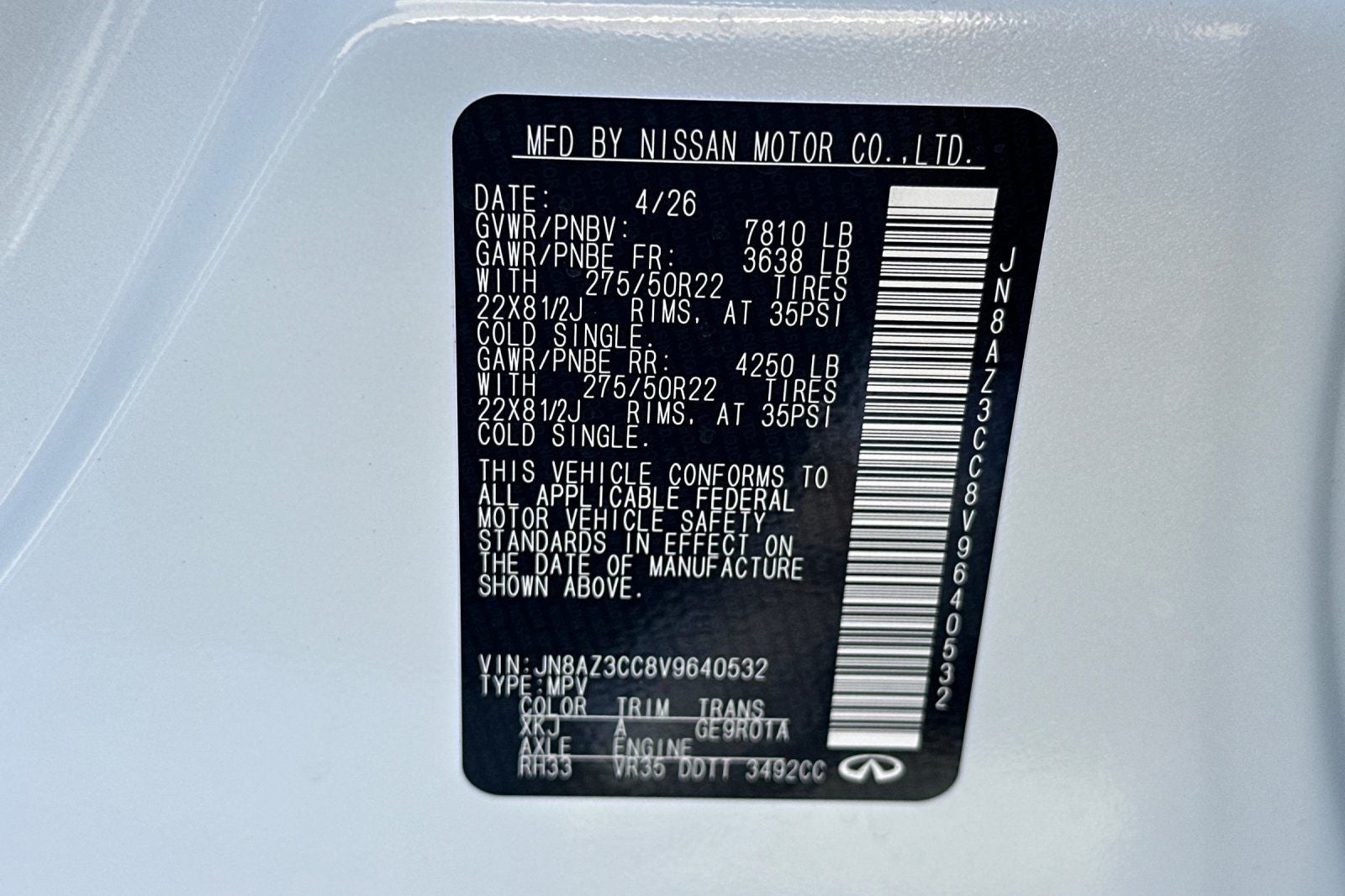 2027 INFINITI QX80 Autograph 4WD