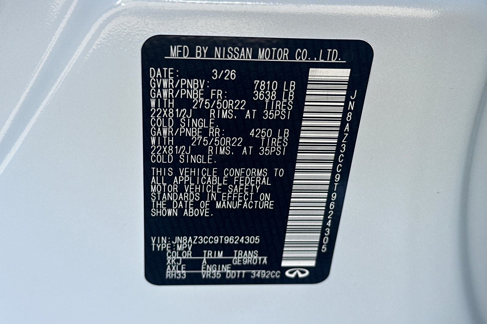 2026 INFINITI QX80 Autograph 4WD