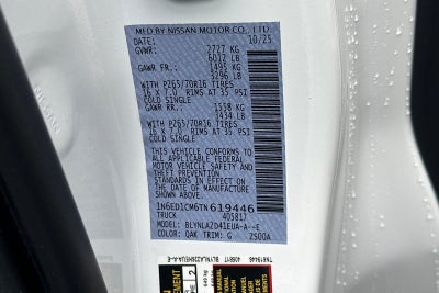 2026 Nissan Frontier S