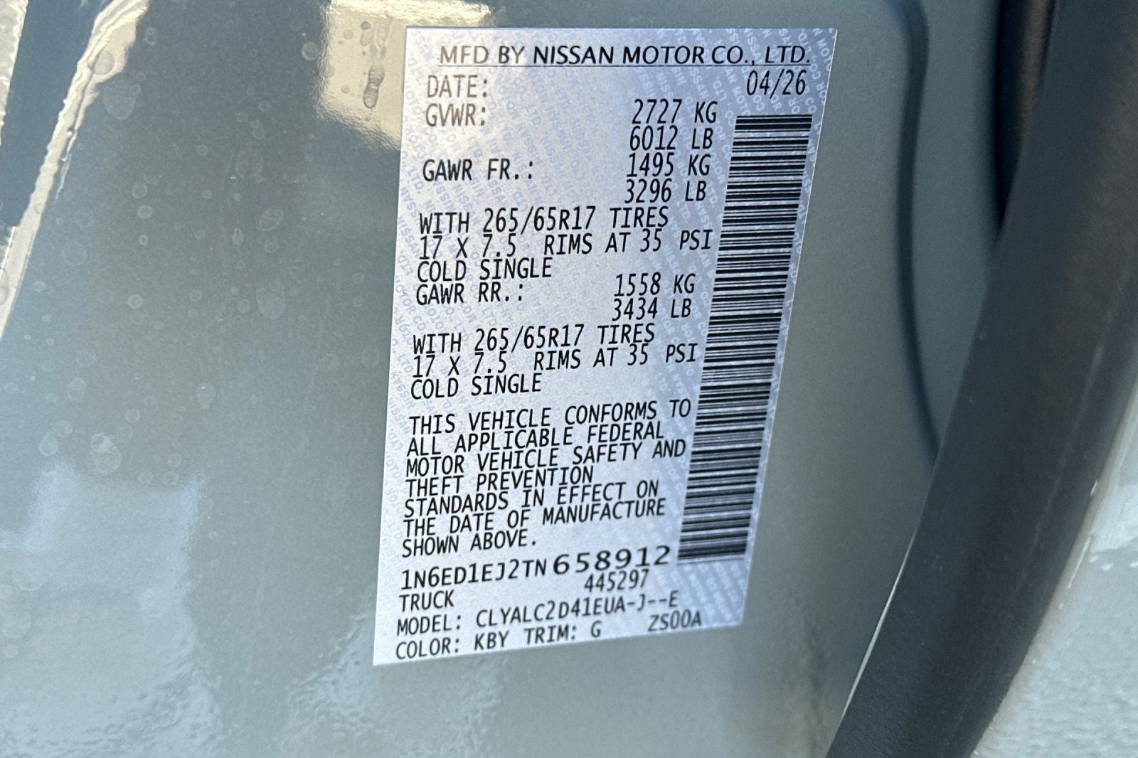 2026 Nissan Frontier SV