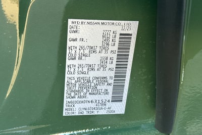 2026 Nissan Frontier PRO-4X