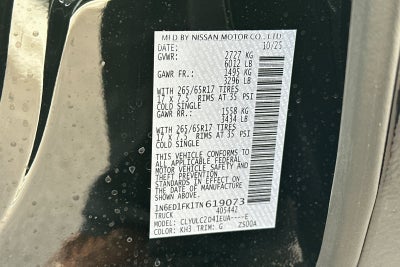 2026 Nissan Frontier SV