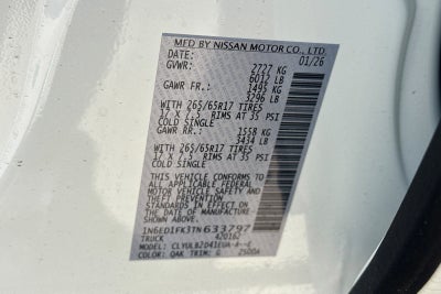 2026 Nissan Frontier SV