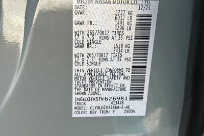 2026 Nissan Frontier PRO-4X