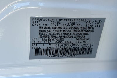 2026 Nissan Sentra SV