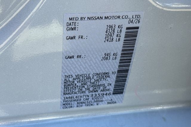 2026 Nissan Altima SR