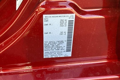 2026 Nissan Altima SV Special Edition