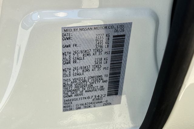2026 Nissan Frontier Crew Cab SV