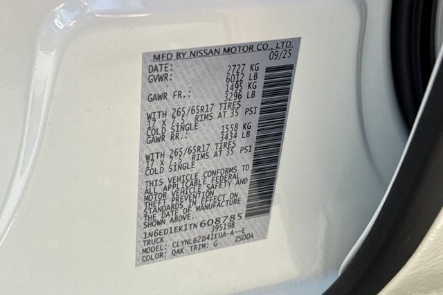 2026 Nissan Frontier Crew Cab SV