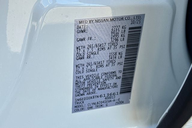 2026 Nissan Frontier Crew Cab SV