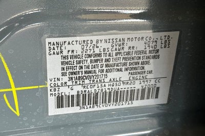 2027 Nissan Sentra SV