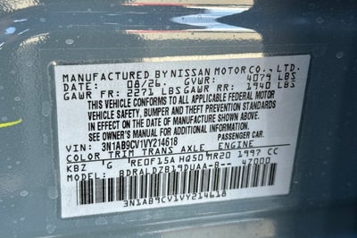 2027 Nissan Sentra SV