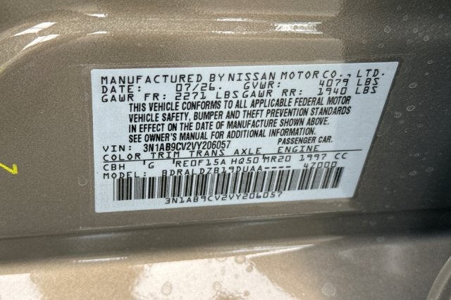 2027 Nissan Sentra SV