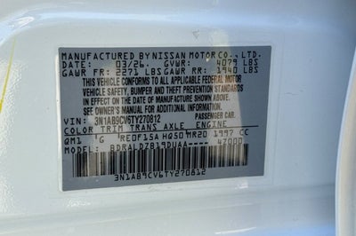 2026 Nissan Sentra SV