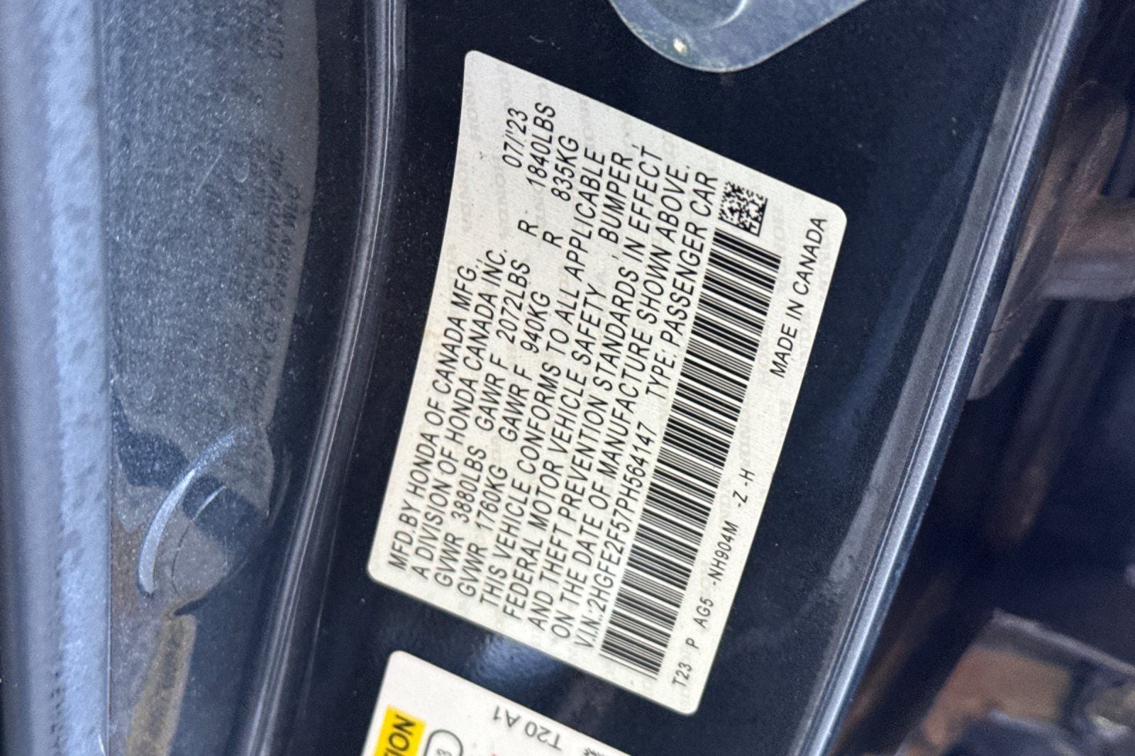 2023 Honda Civic Sport