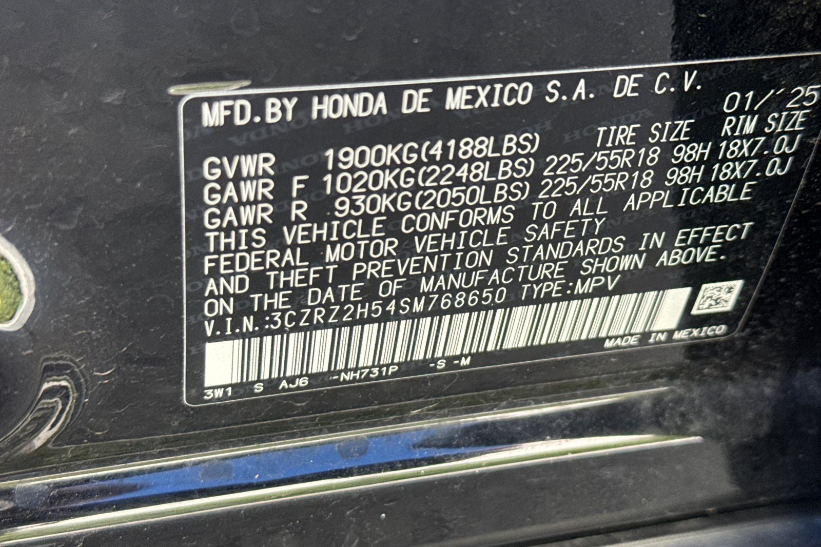 2025 Honda HR-V Sport