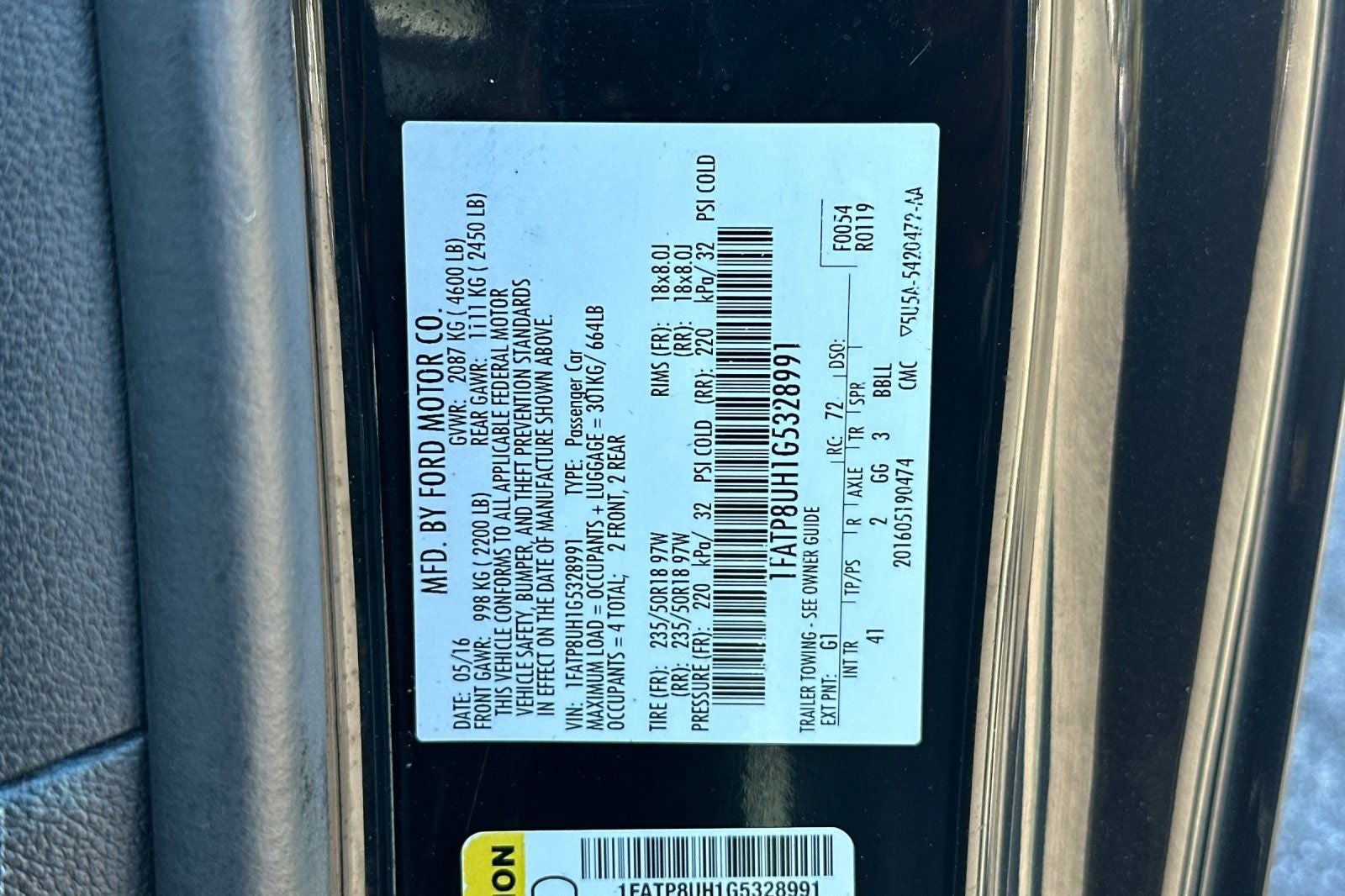 2016 Ford Mustang EcoBoost Premium