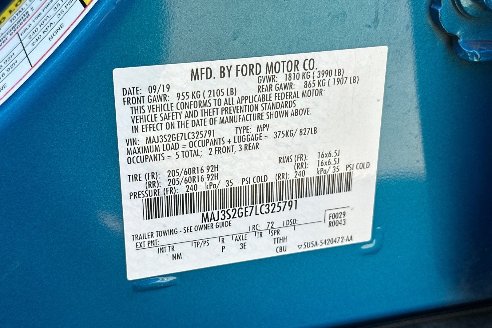 2020 Ford EcoSport SE